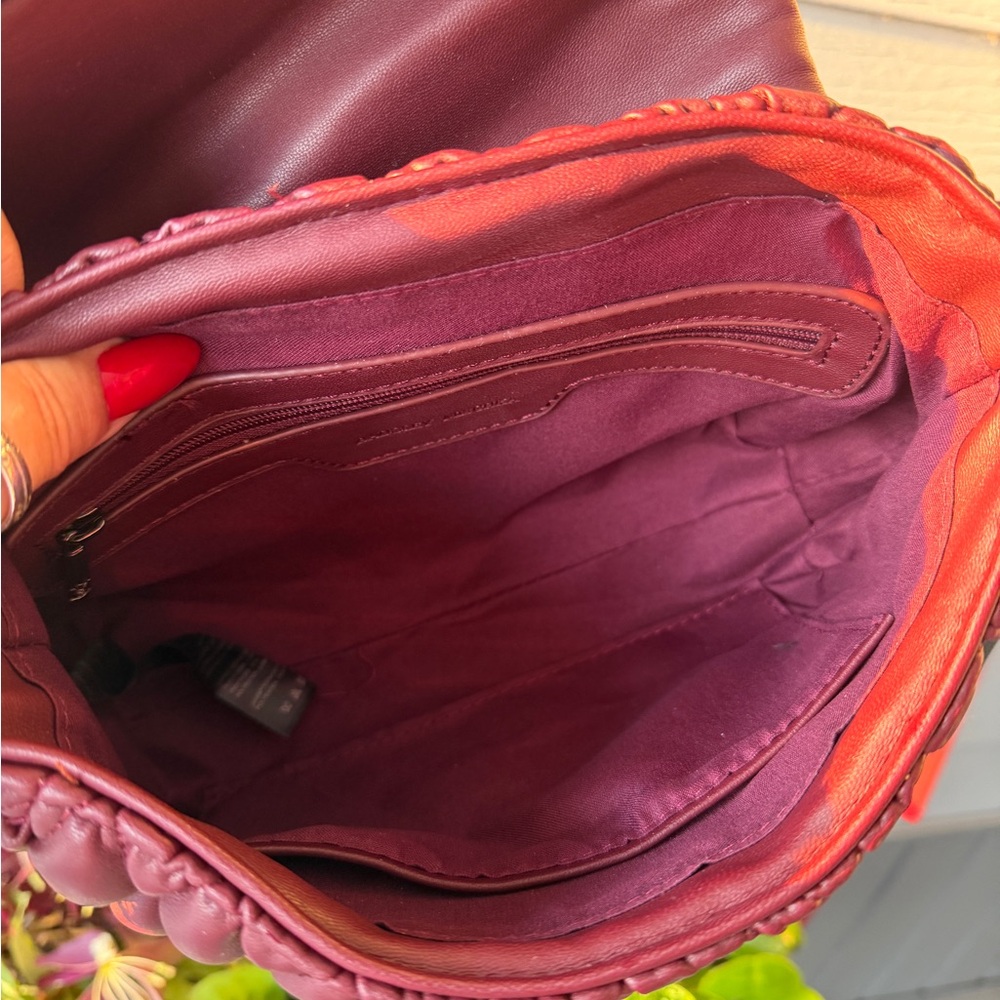 BADGLEY MISCHKA Maroon Quilted Crossbody Bag - Picture 11 of 16